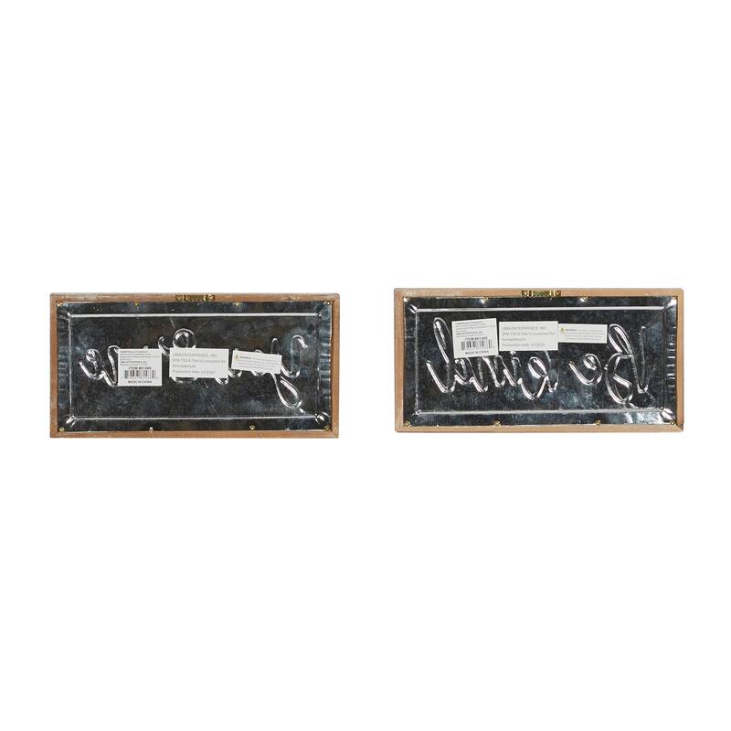 Brown Iron Farmhouse Wall Decor Text (Set of 2)