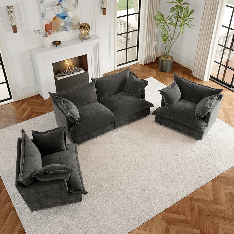 Cloud Chenille Upholstered Modular Sectional Sofa