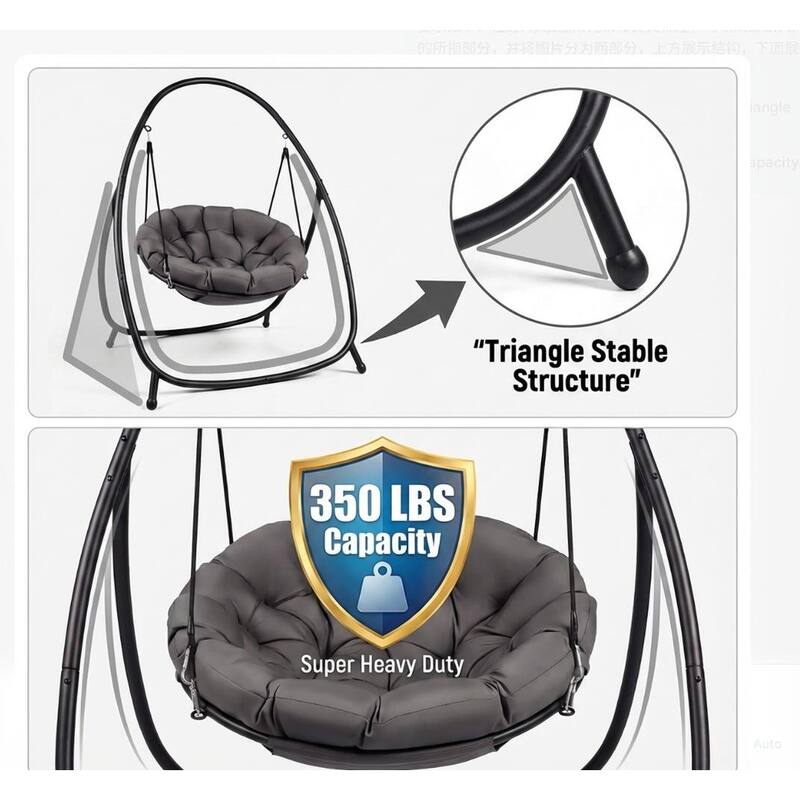 Oversized Hanging Egg Chair with Stand