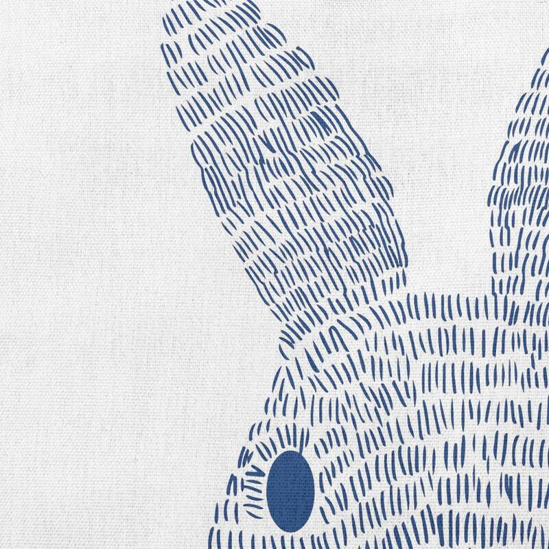 Monochrome Bunny Easter Decorative Throw Pillow
