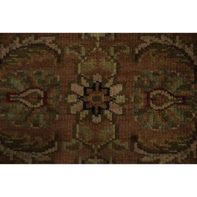 Hand Knotted Oriental 100% Wool Carpet Traditional All-Over Pink Agra Area Rug - 4' 0'' X 2' 6''