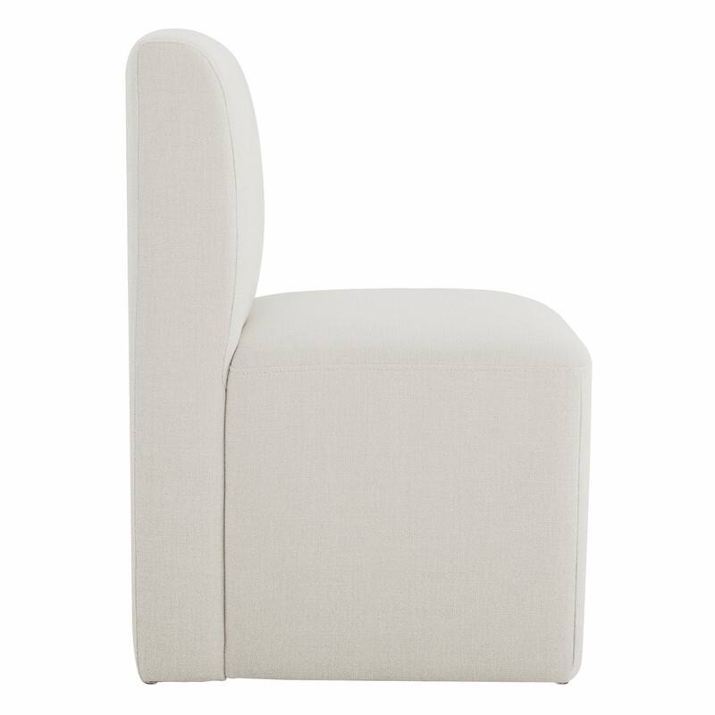 Spruce & Spring Charlotte Upholstered Dining Chairs with Casters Set of 2