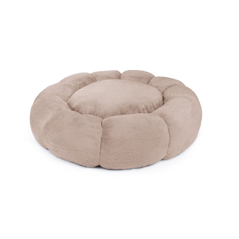 Sherry Kline Pets Daisy Round Donut Shape Calming Bed for Dogs and Cats