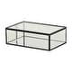 preview thumbnail 3 of 10, Lume Glass & Metal Frame Storage Box