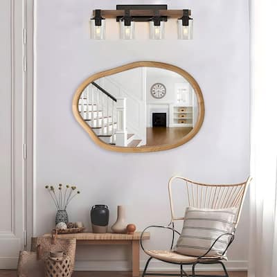 32" x 22" Abstract Irregular Decorative Wall Accent Mirror