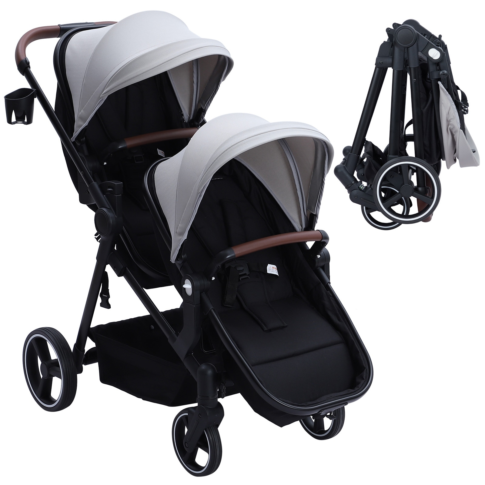 Double Stroller Track Tandem Stroller for Infant and Toddler
