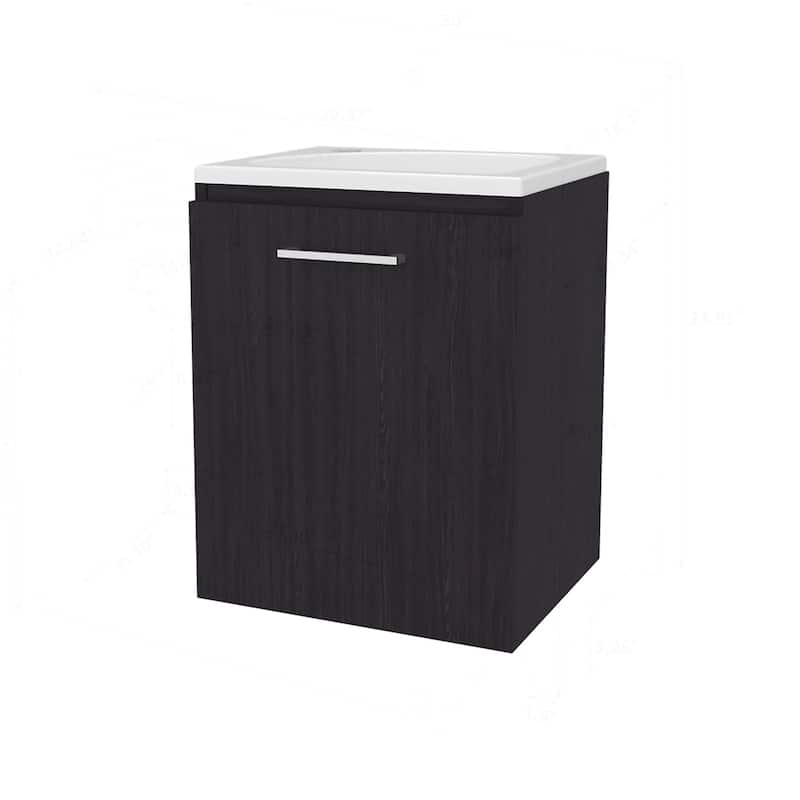 Stylish Bathroom Vanity with Integrated Sink and Spacious Storage