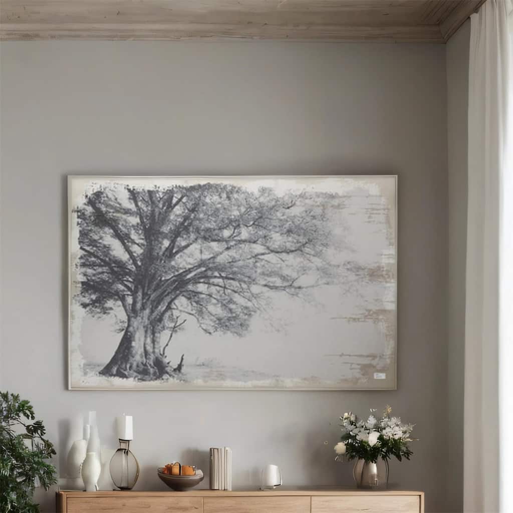 Modern Traditional Style Large Arboreal Shelter Canvas Art Print