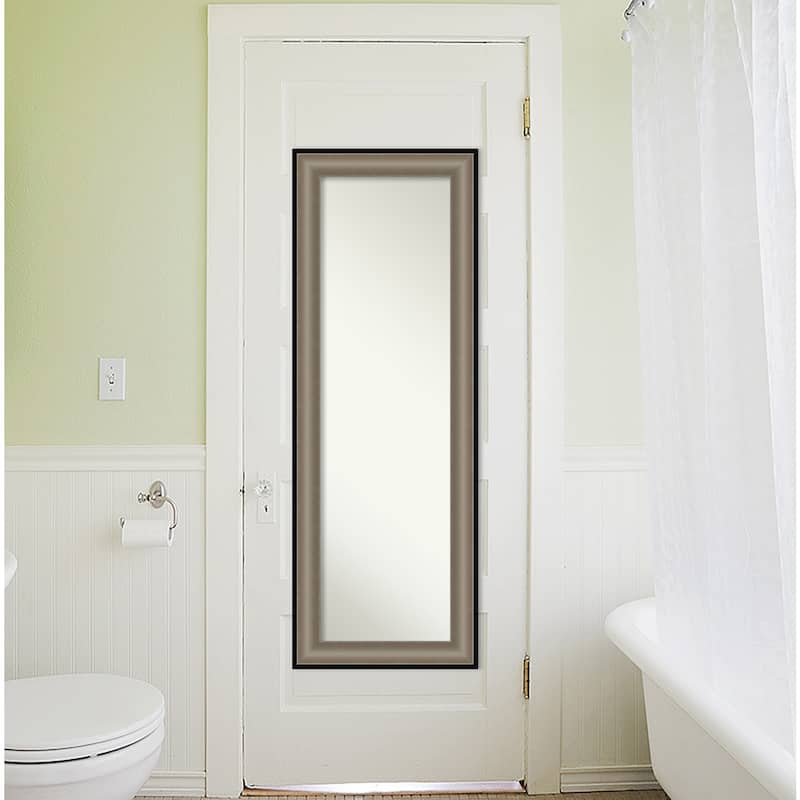 Non-Beveled Full Length On The Door Mirror - Imperial Frame - Outer Size: 19 x 53 in