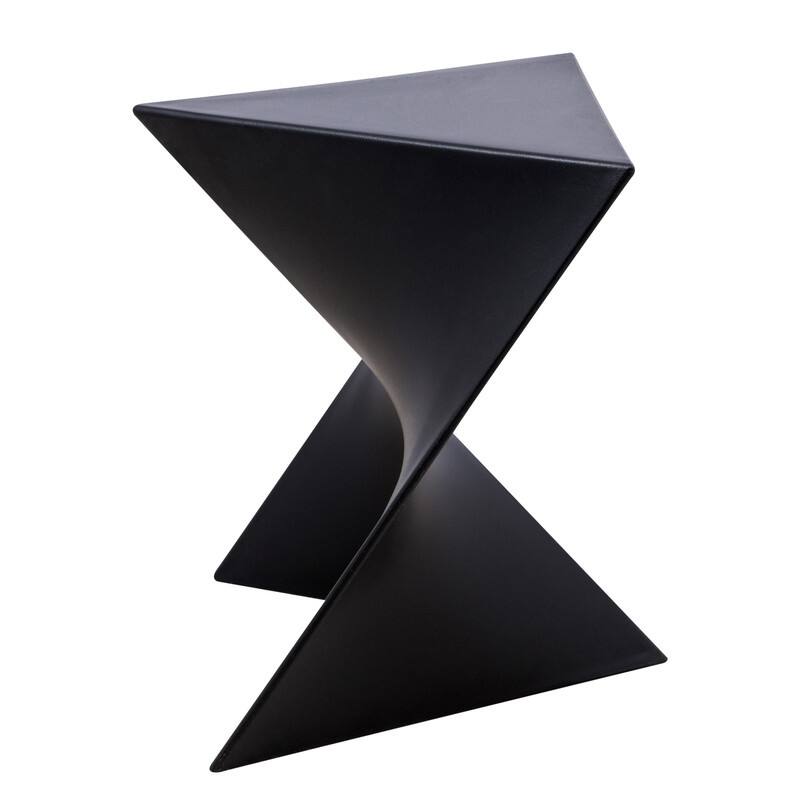 Randolph Modern Indoor Lightweight Side Table with Triangular Curved Design Accent End Table for Home Living Room or Bedroom