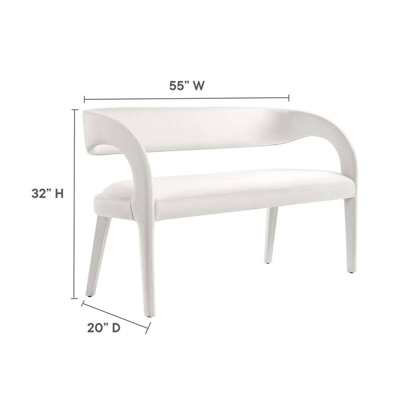 Pinnacle Performance Velvet Accent Bench