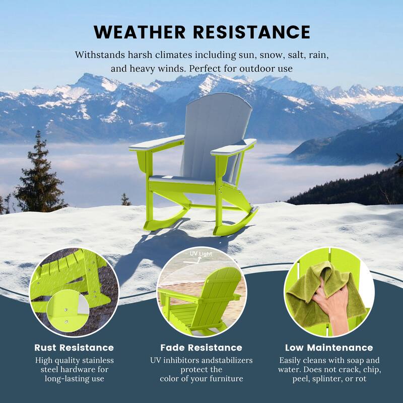 Laguna Hdpe All Weather Outdoor Patio Rocking Chair (Set of 2)
