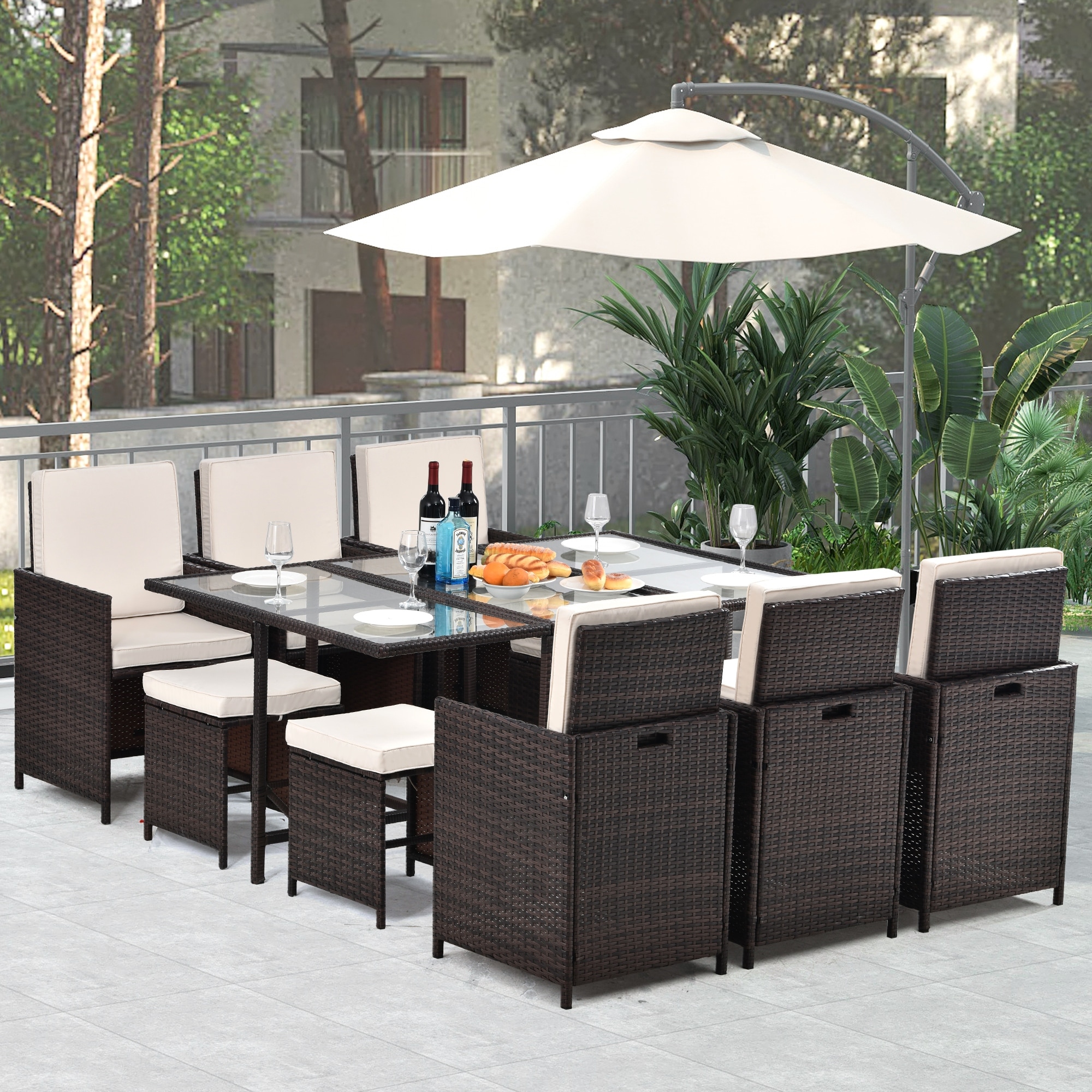 Outdoor dining set 2025 weatherproof