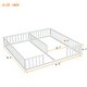 preview thumbnail 26 of 32, Double Twin Floor Bed with Fence, Guardrails,Without Door