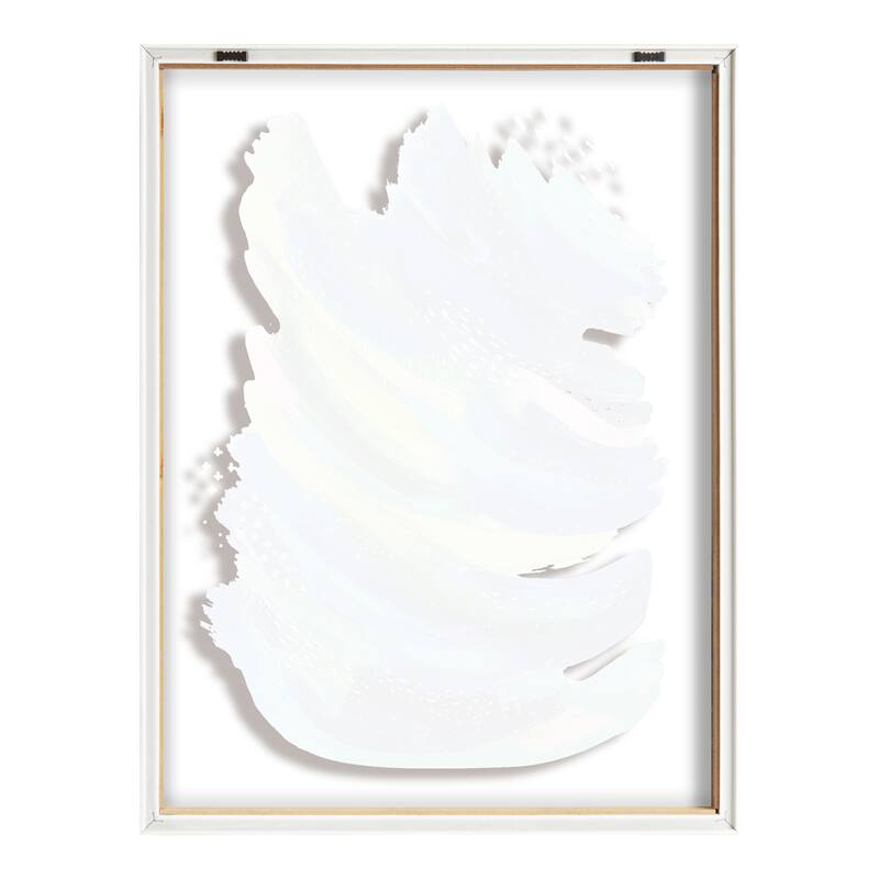 Kate and Laurel Blake Bright Abstract 2 Framed Printed Glass by Jessi Raulet of Ettavee - Natural