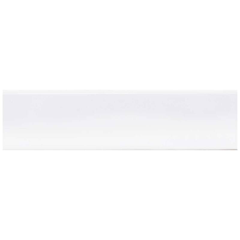 Fresno 4in x 16in Ceramic Bullnose Wall Tile - White - 4 x 16 - 1 Piece
