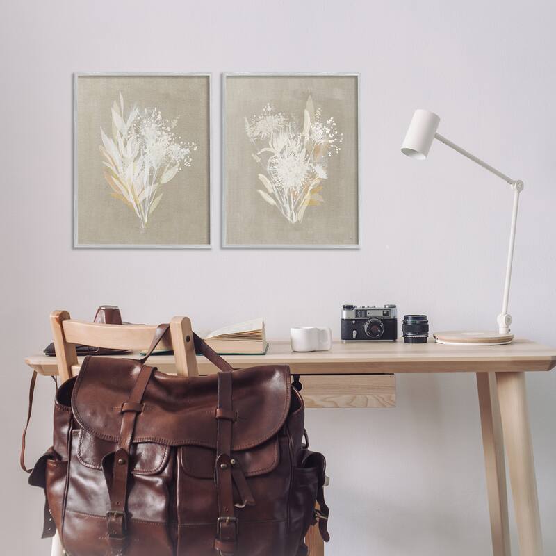 Stupell Natural Herb Impression Framed Giclee Art Design By Susan Jill (Set of 2)