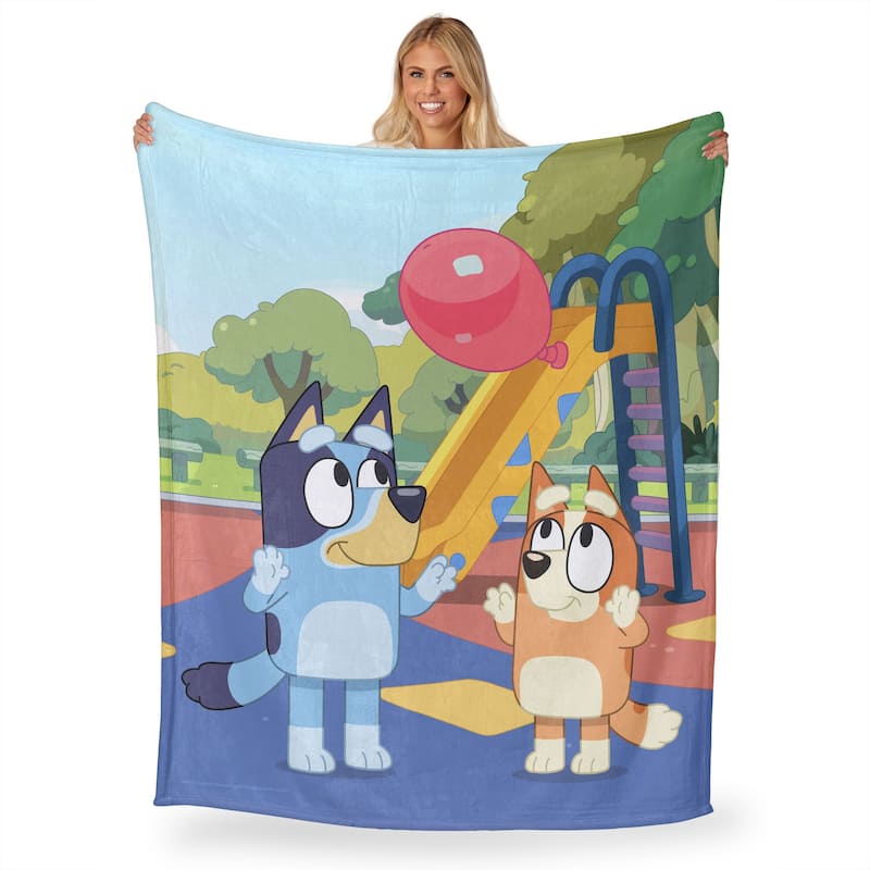 Bluey Balloon Girls Silk Touch Throw Blanket