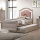 preview thumbnail 1 of 12, Ving Glam Wood LED Light Youth Panel Bed with Trundle by Furniture of America