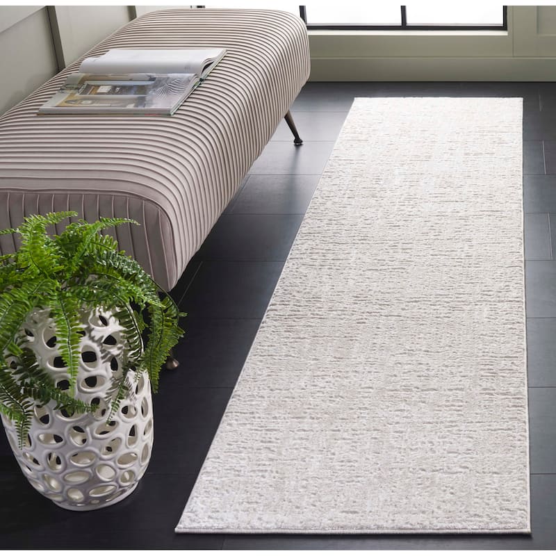 SAFAVIEH Carter Malaury Modern & Contemporary Rug - 2' x 10' Runner - Ivory/Taupe