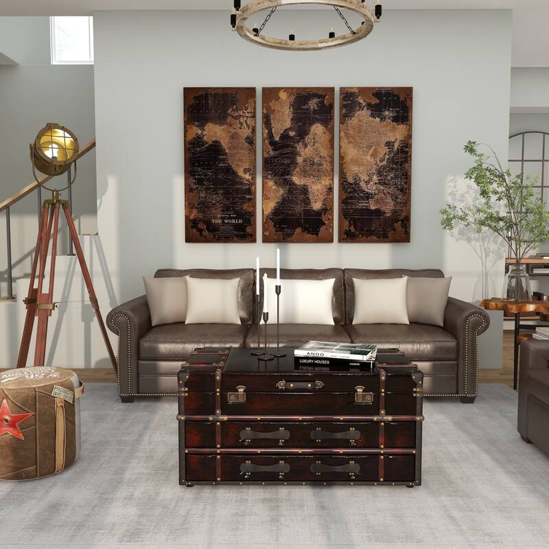 Brown Wood Spotlight Room Floor Lamp
