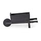 preview thumbnail 8 of 11, Wooden Wheelbarrow Planter Pot Garden Dark Grey Cart Planter Box