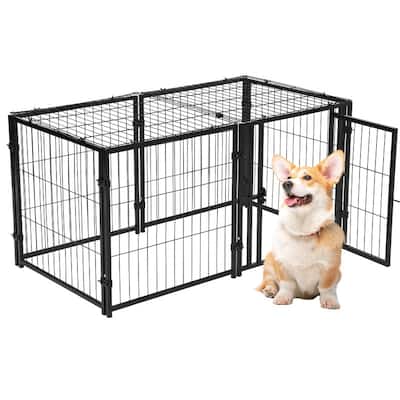 Heavy Duty Large Dog Crate 48" Dog Kennel Puppy Dog Playpen Pet Cage Pet Playpen
