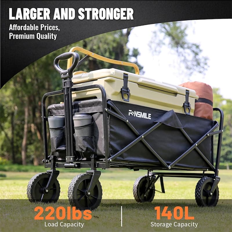 2 Folding Campers,Big Large Capacity Folding Cart Wagon Cart