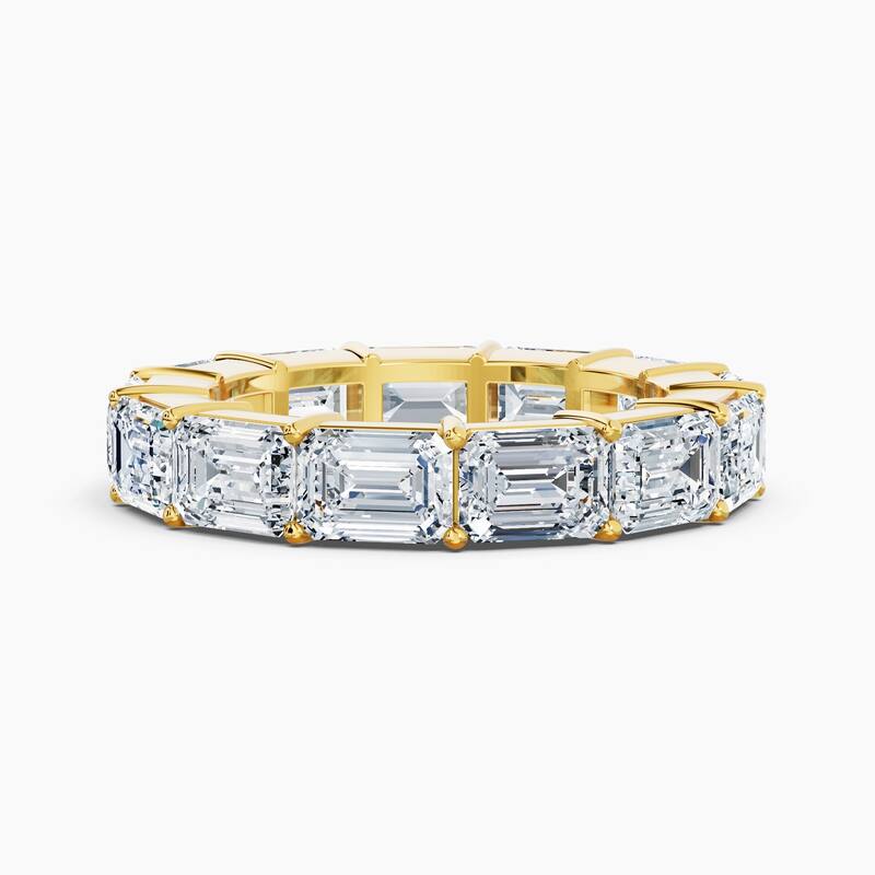 Auriya 14k Gold Emerald East-West Lab Grown Diamond Eternity Band 2.00 - 9.00 ct. tw. (F-G, VS) - 6.50 ct. wt. - 6.5 - Yellow