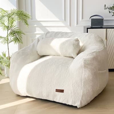 Giant Bean Bag Sofa Chair with a Pillow