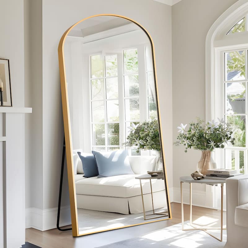 Arched Mirror Modern Full-length Mirror Floor Mirror - 71*38 - Gold