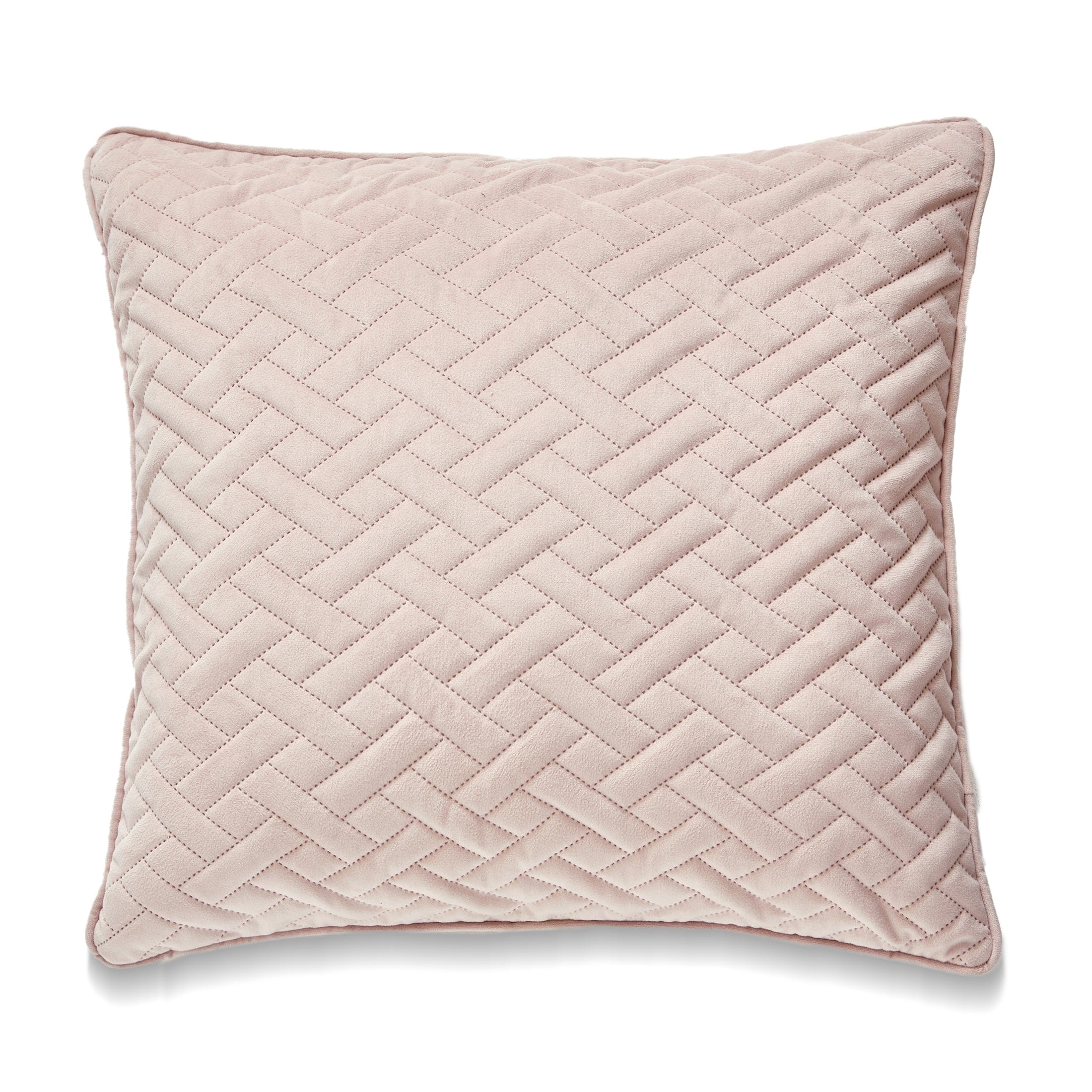 Square Pink Laser Embossed Chevron Pattern With Polyester Insert Pillow
