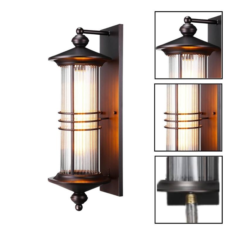 E26 porch light oil rubbed bronze wall lighting aluminum, glass, metal wall bulbs - N/A