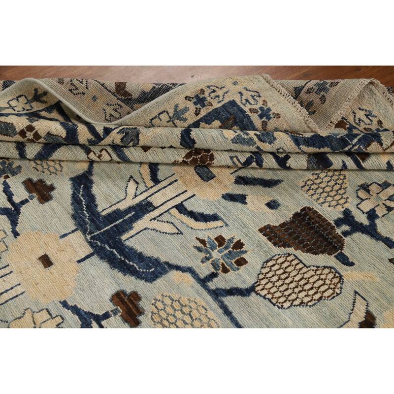 Oushak Turkish Area Rug Hand-Knotted Vegetable Dye Wool Carpet - 8'2"x 10'3"