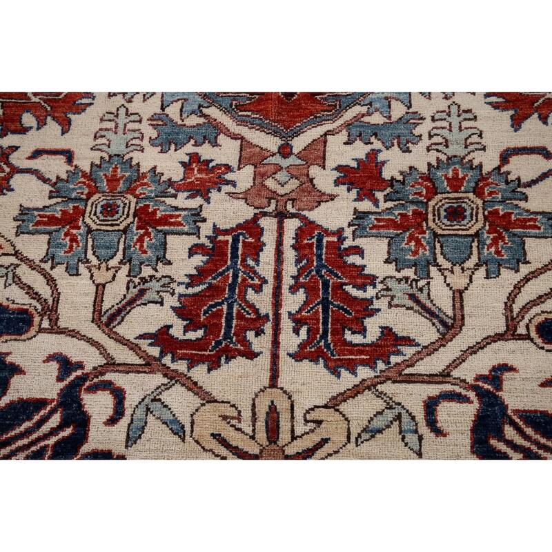 Kazak Oriental Large Area Rug Hand-Knotted Wool Carpet - 9'11" x 13'8"