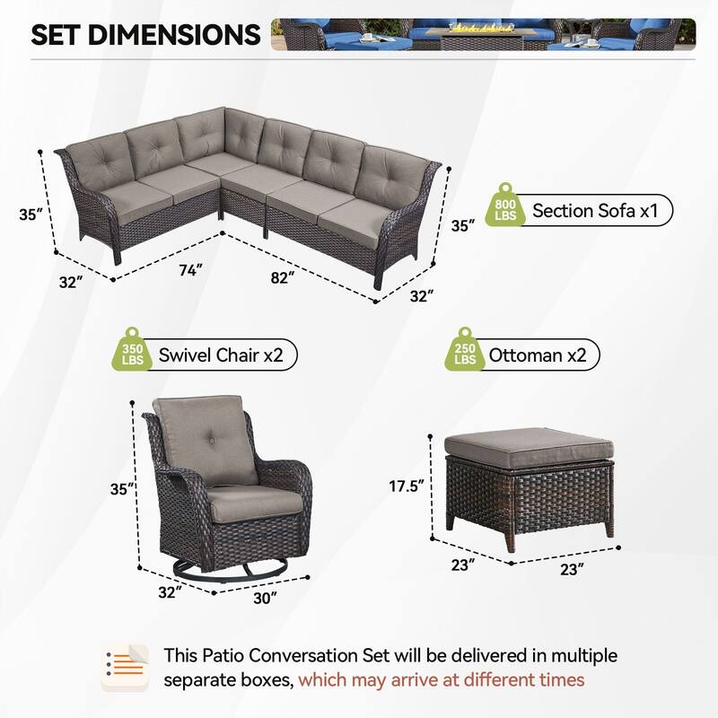 Outdoor Sectional Sofa Furniture Set