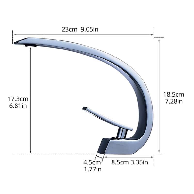 Chrome Bathroom Faucet,Faucet for Bathroom Sink,Single Hole Faucet