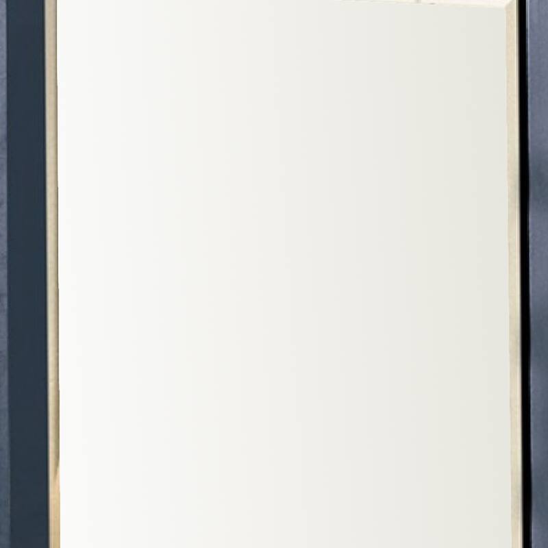 Tela 36 Inch Dresser Mirror, Blue Pinewood Frame, Dark Brown Top - Blue, Dark Brown