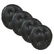 preview thumbnail 1 of 4, Klear Vu St. Germain Faux Leather Dining Chair Cushion Set (Set of 4) Black