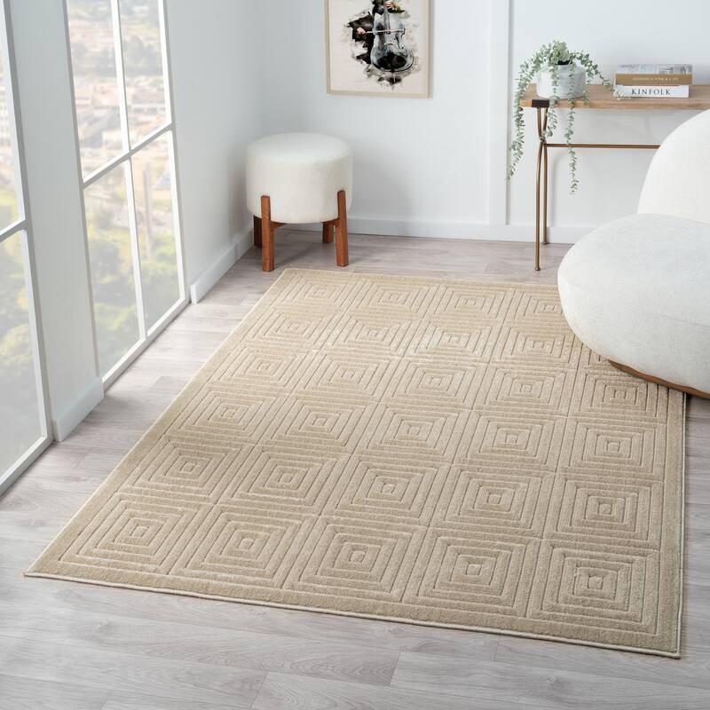 Sevita Modern Geometric Indoor/Outdoor Area Rug