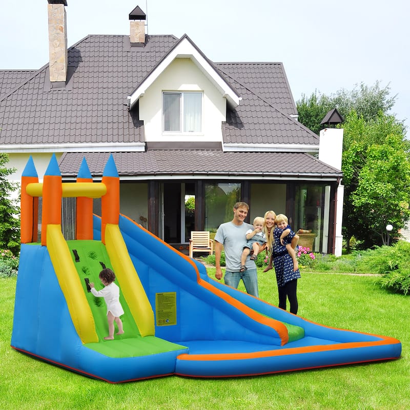 Inflatable Slide Bouncer Water Park Bounce House with 480W Air Blower