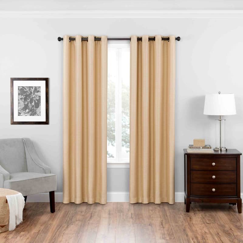 Eclipse Bryson Room Darkening Curtain Panel - 52x108 - Wheat