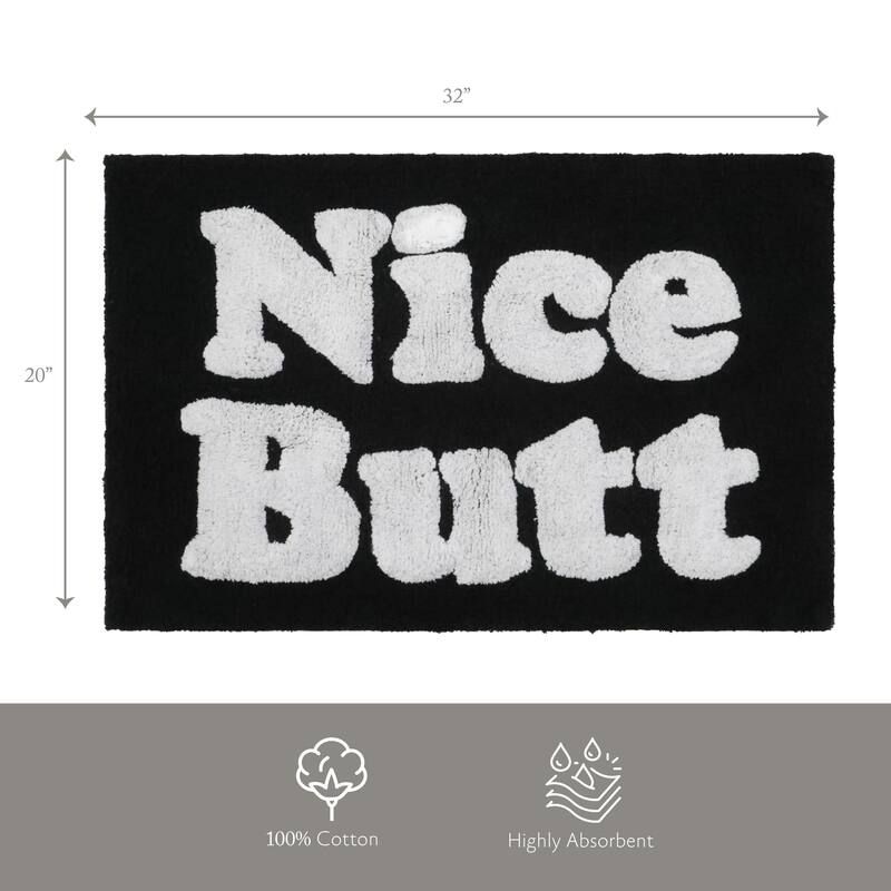Jessica Simpson "Nice Butt" Cotton Bath Rug, 20"x32"