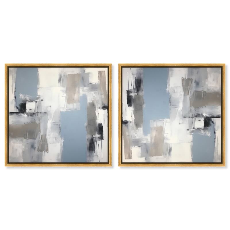 Moonlit Gold III Canvas by Art Remedy - 16" x 16" - Black