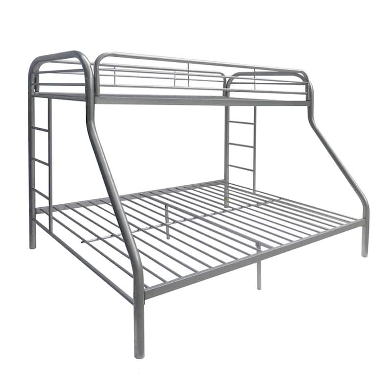 Keane Twin/Full Bunk Bed with Build-In Ladder - Silver