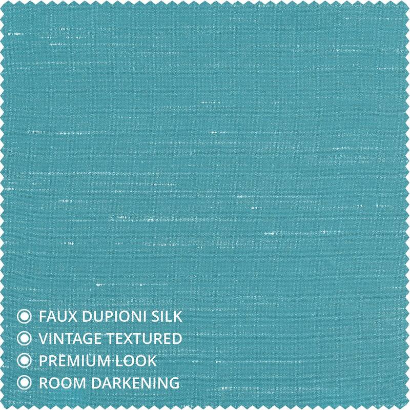 Exclusive Fabrics Vintage Textured Faux Dupioni Silk Room Darkening Curtains (1 Panel)