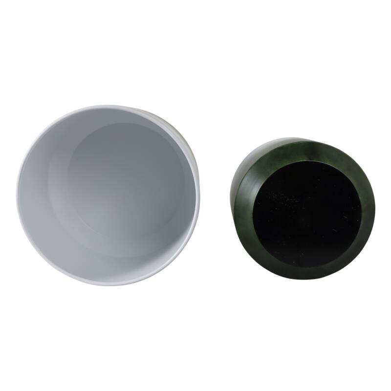 Metal Planters Sleek Modern Stands Decorative Accent Design (Set of 2)