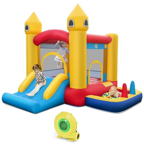 slide 2 of 10, Costway Kids Bouncy Castle 480W Blower Included - See Details See Details - Kids