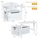 preview thumbnail 4 of 6, 3-in-1 Kids Convertible Storage Bench Wood Activity Table & Chair Set