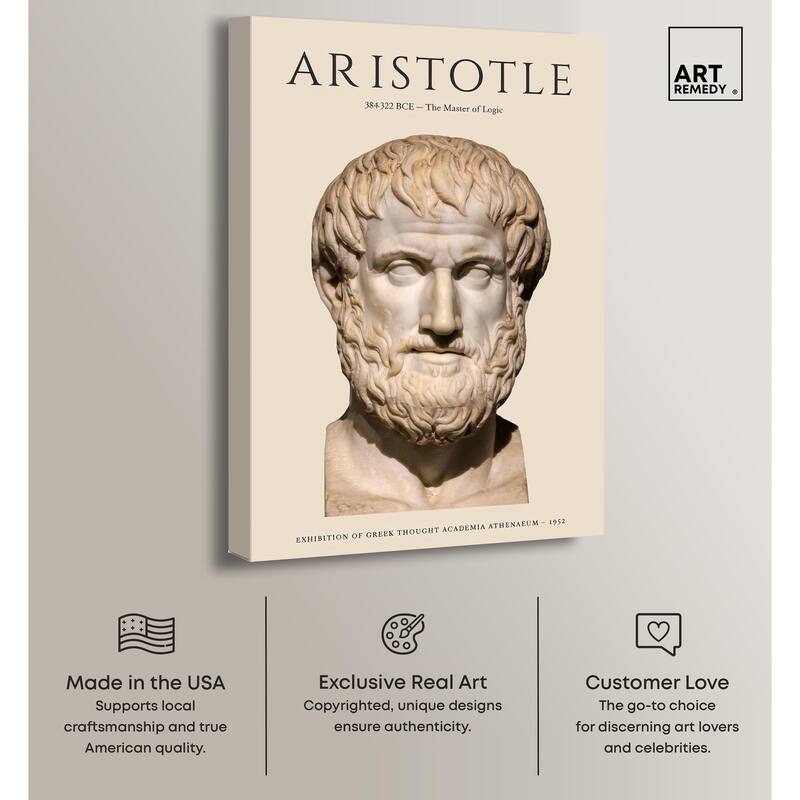 Greek Thinker Canvas by Art Remedy, Gallery Wrapped